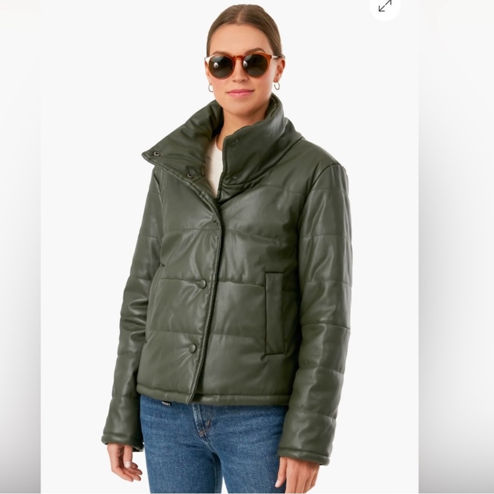 TUCKERNUCK | Pomander Place Olive Faux Leather Ralph Jacket | Small